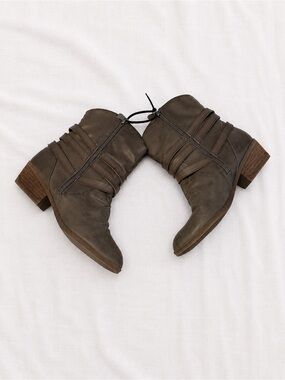 Blowfish Olive Brown Strappy Ankle Booties